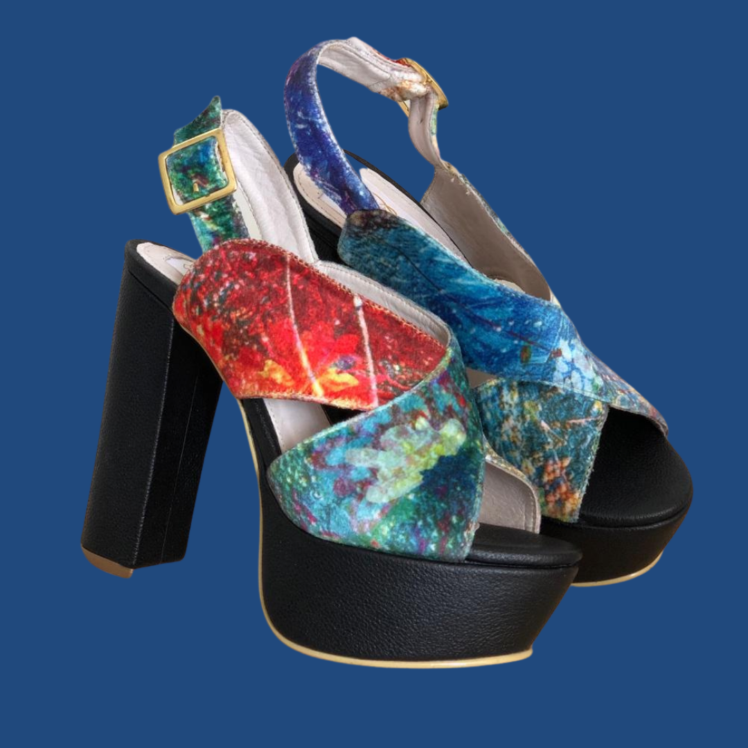 ZZ Velvet Platform Heels